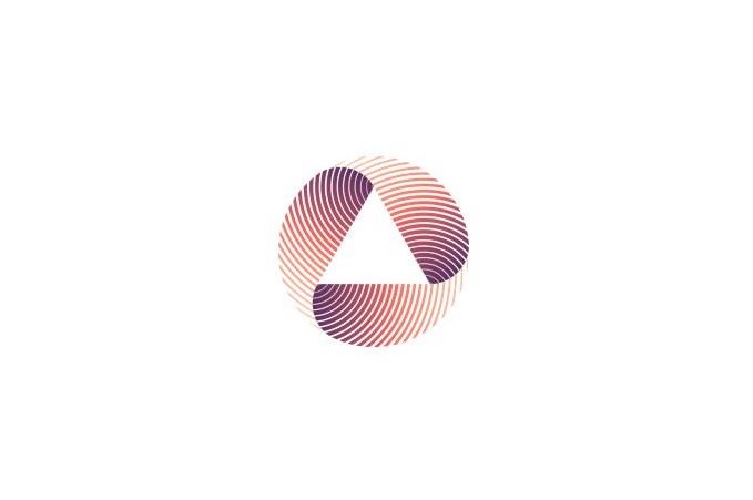 Geometric letter "a" with a striped pattern in an Axiom IFS design.